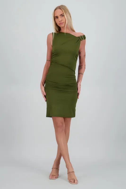 Vestido mini detalle drapeado sold by Shasa