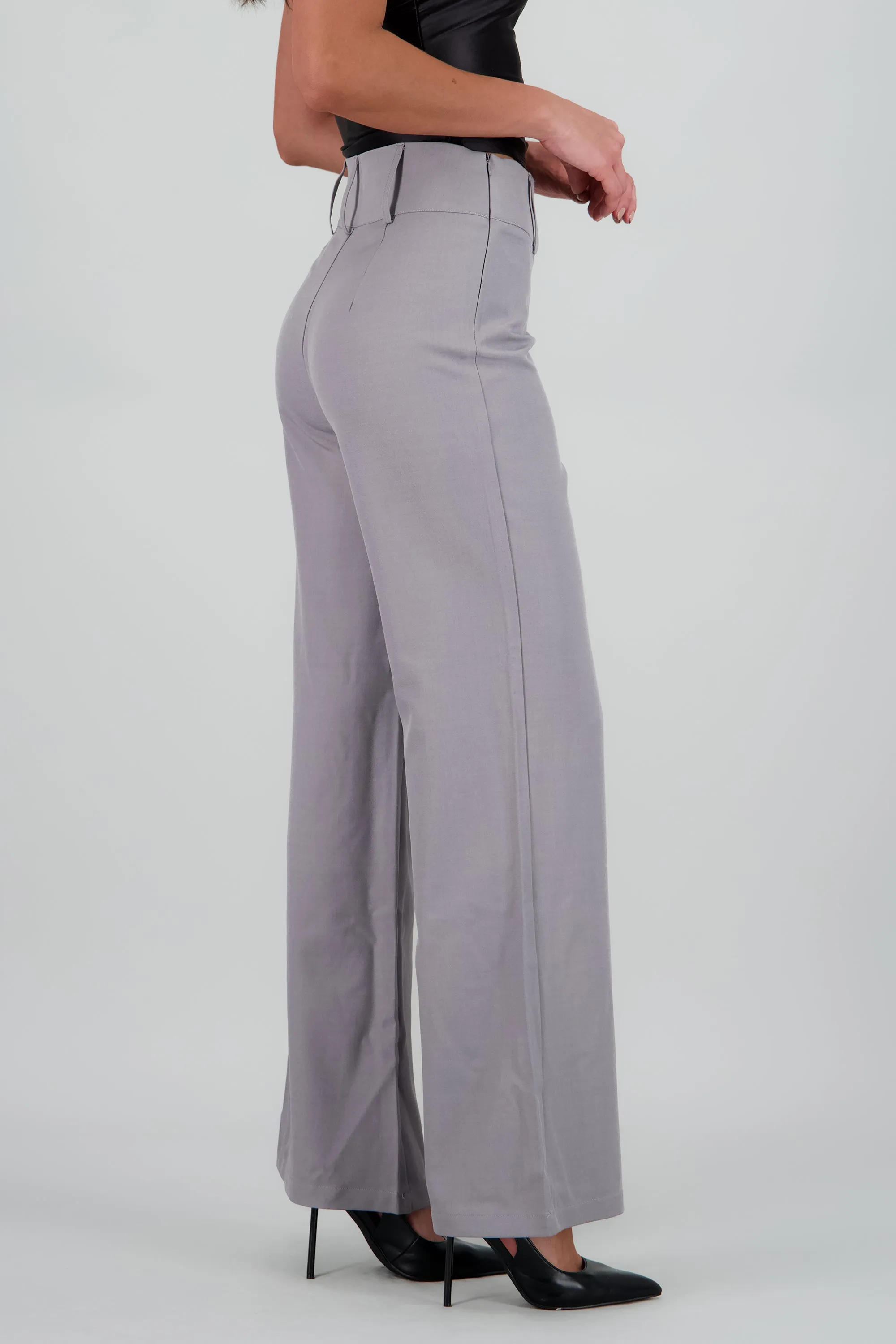 Pantalon flare liso detalle pretina ancha sold by Shasa product image thumbnail 3