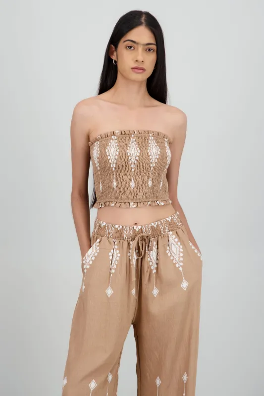 Top strapless con ligas estampado sold by Shasa