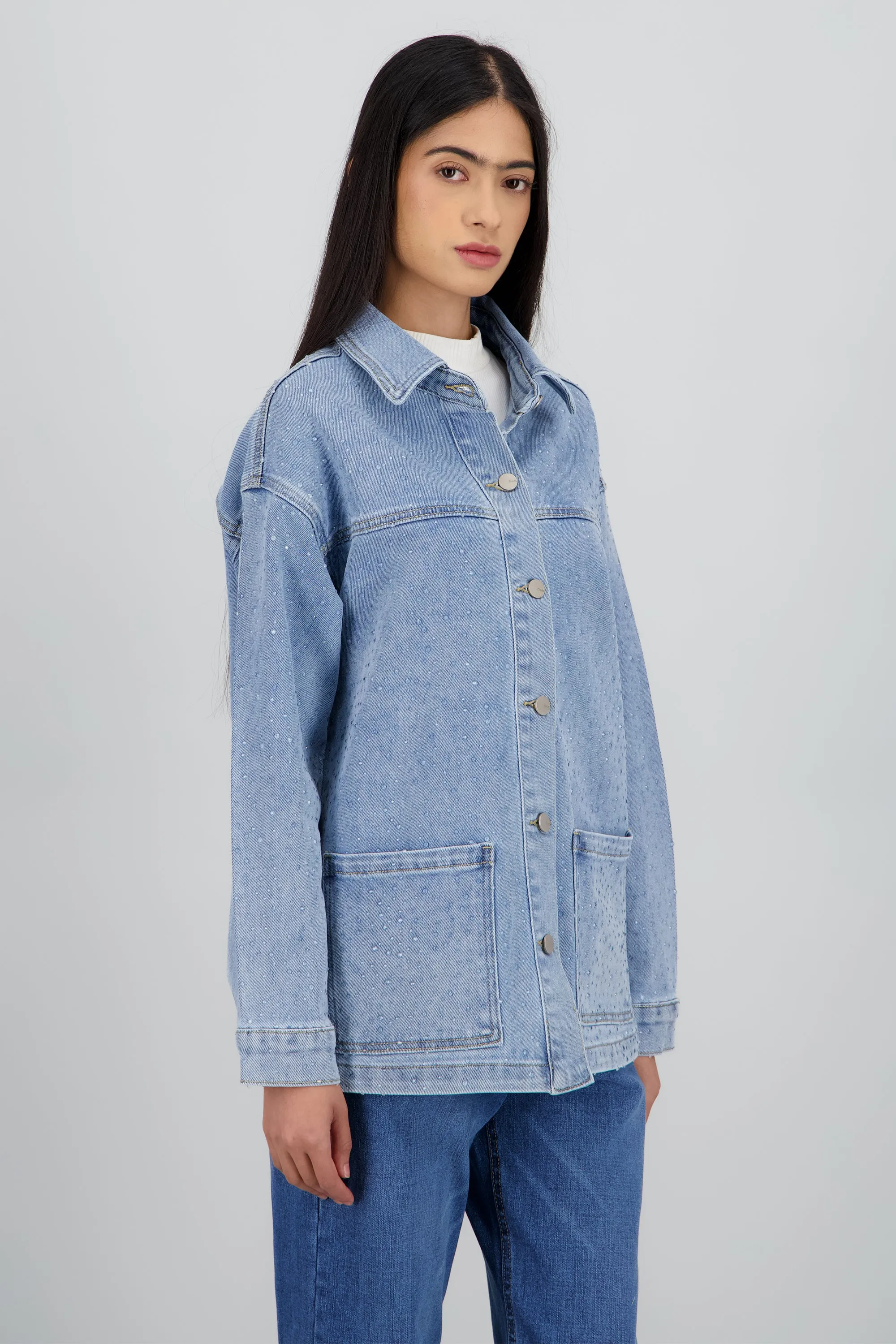 Chamarra oversize brillo gota sold by Shasa product image thumbnail 3