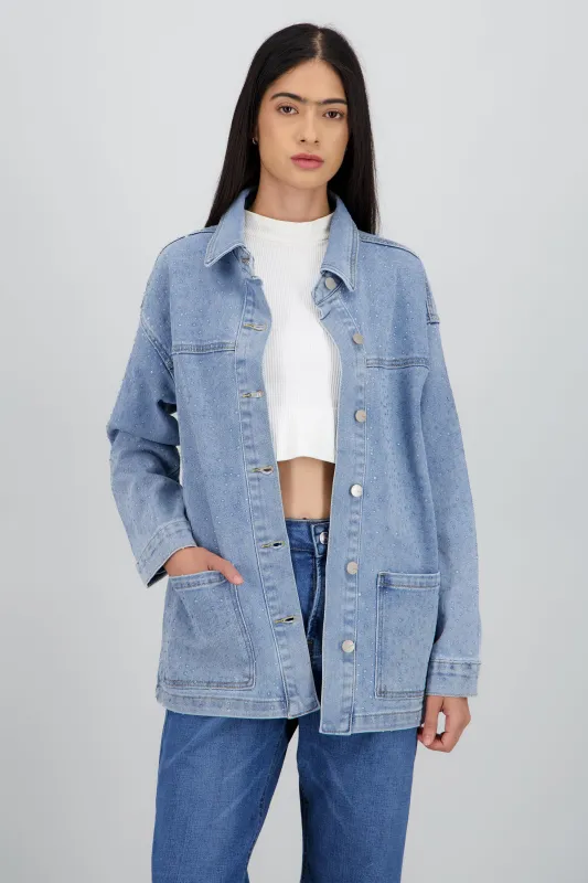 Chamarra oversize brillo gota sold by Shasa