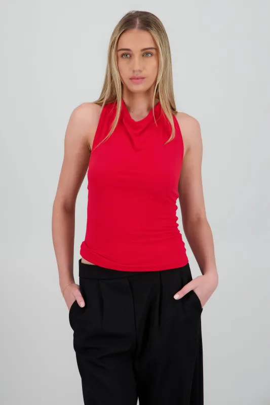 Top cuello cascada halter sold by Shasa