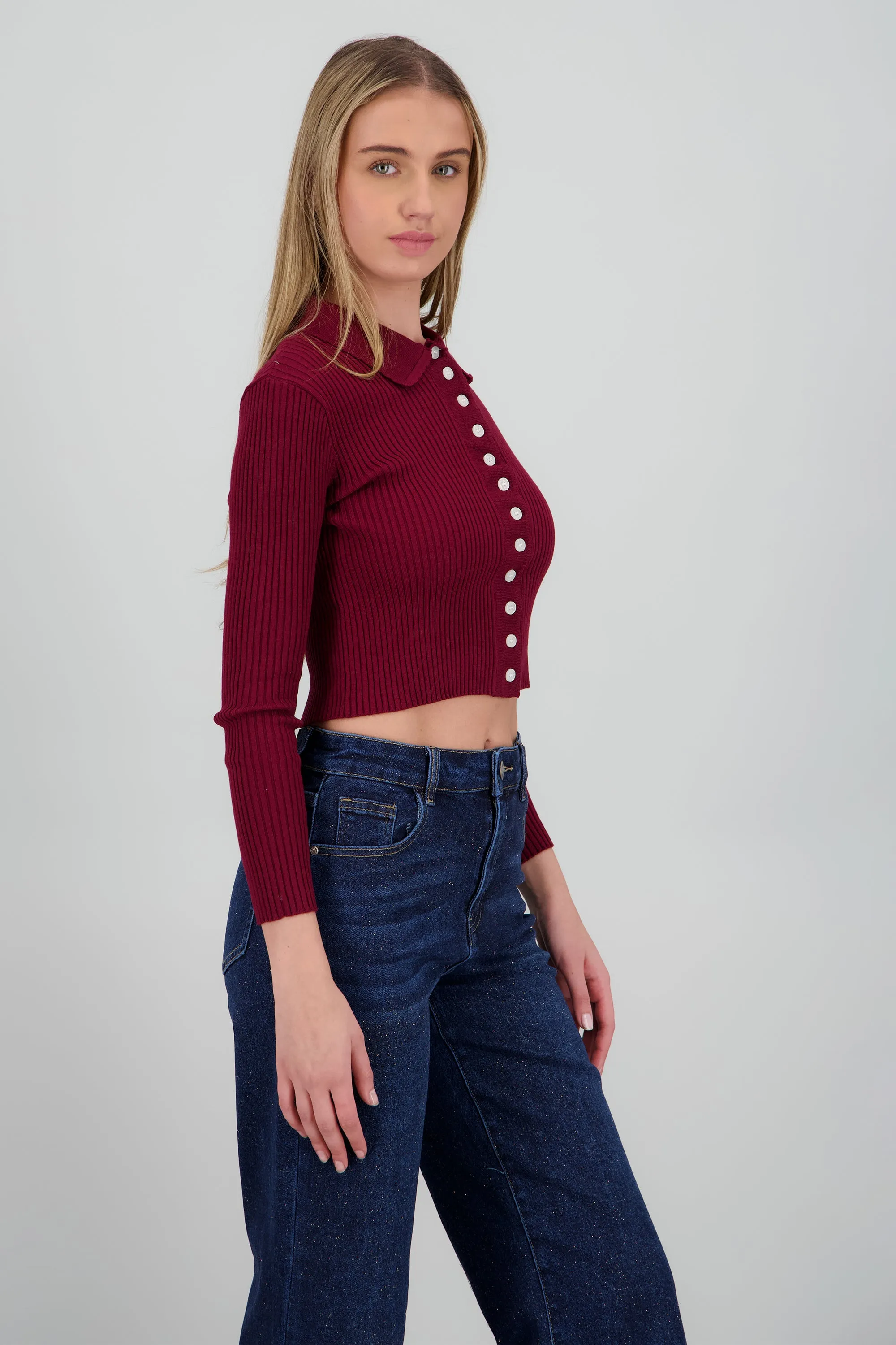 Top tejido tipo polo con botones sold by Shasa product image thumbnail 3