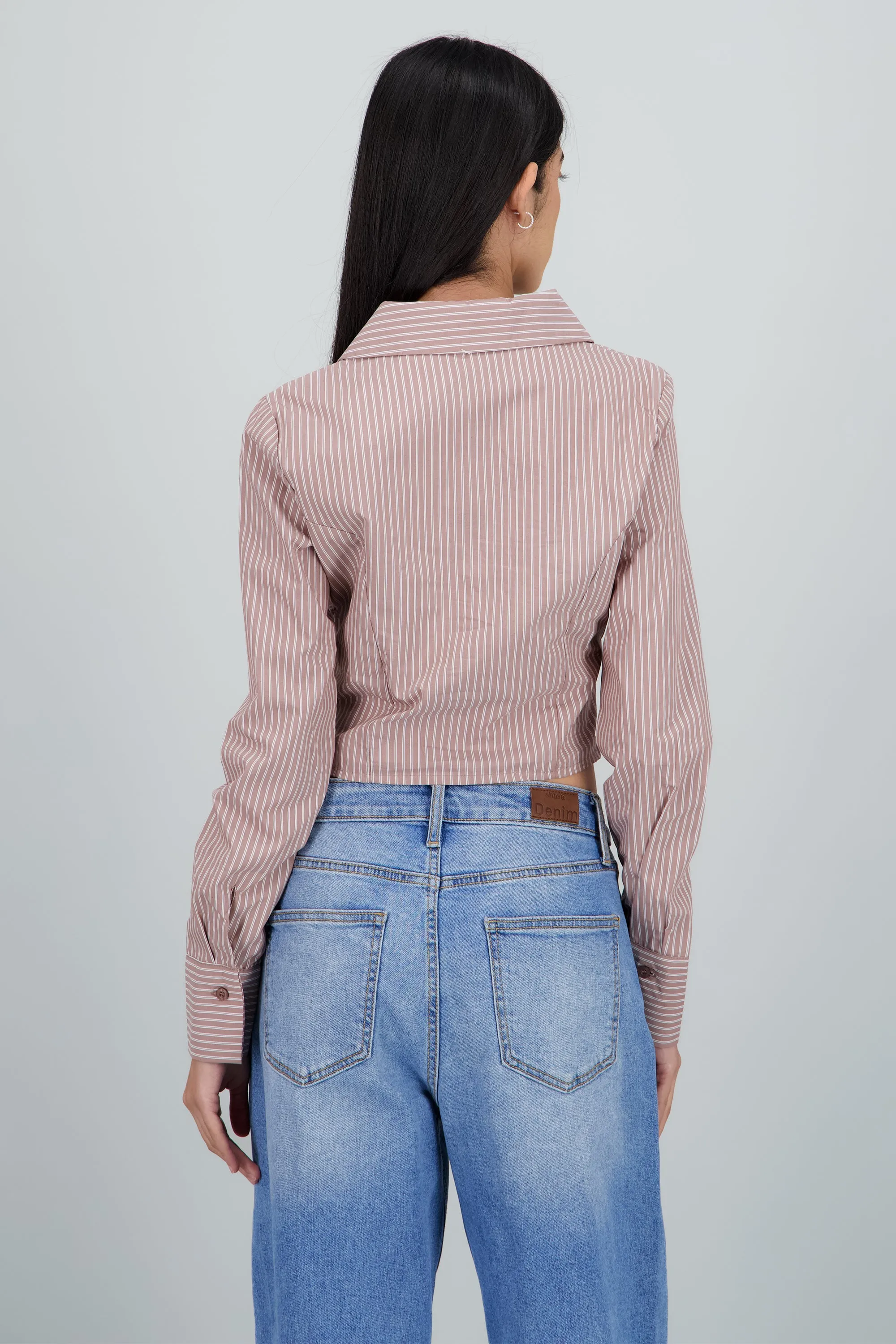 Blusa escote V cierre rayas sold by Shasa product image thumbnail 4