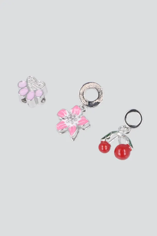 Set 3 charms cereza pq sold by Shasa