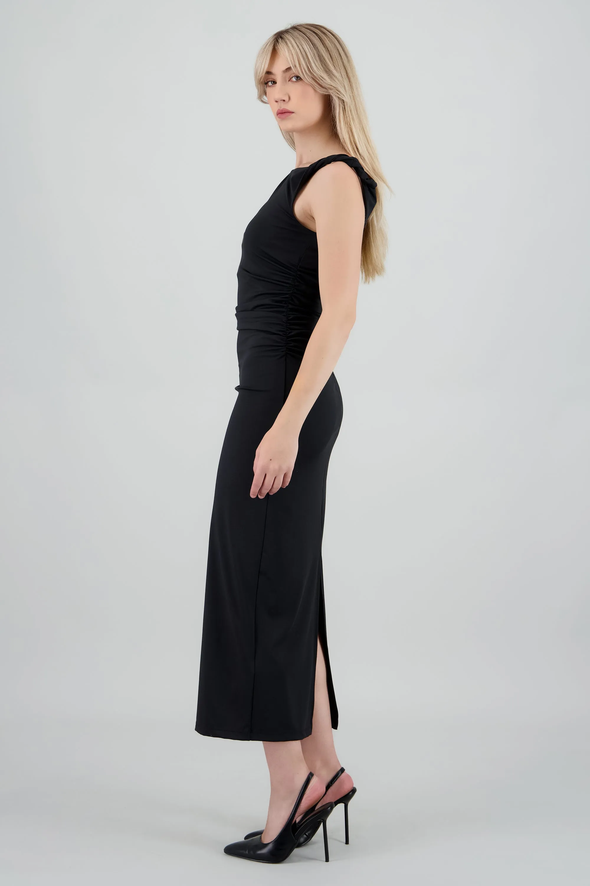 Vestido midi drapeado detalle tirante sold by Shasa product image thumbnail 3