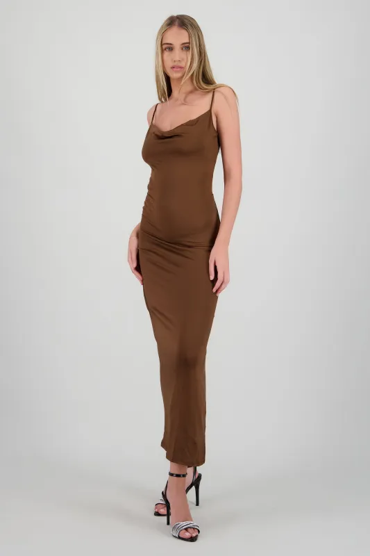 Vestido cuello cascada escote espalda sold by Shasa