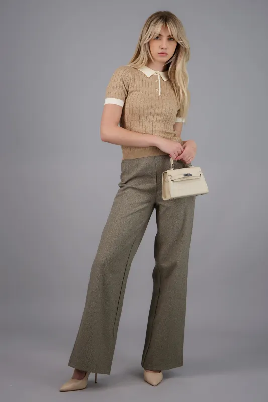 Top tejido detalle contraste sold by Shasa