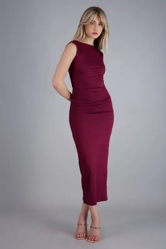 Vestido midi dreapeado sin mangas sold by Shasa