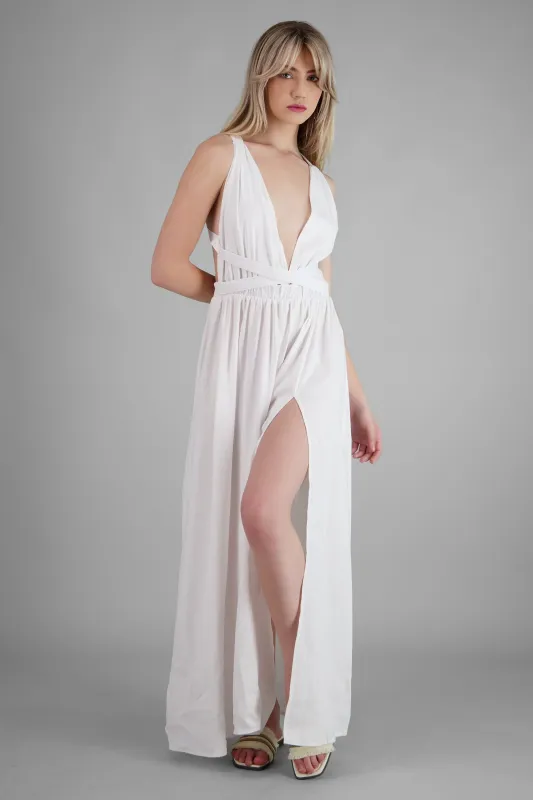 Vestido ligero maxi cruzado sold by Shasa