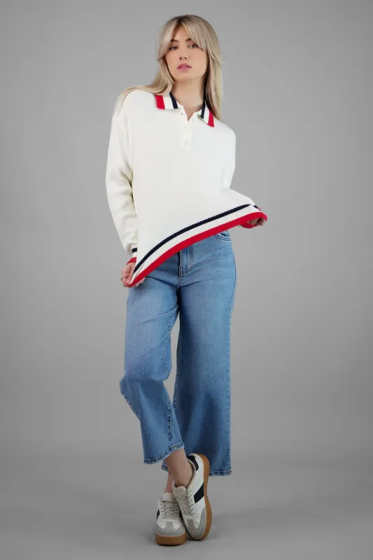 Sueter cuello polo contraste numero atras sold by Shasa