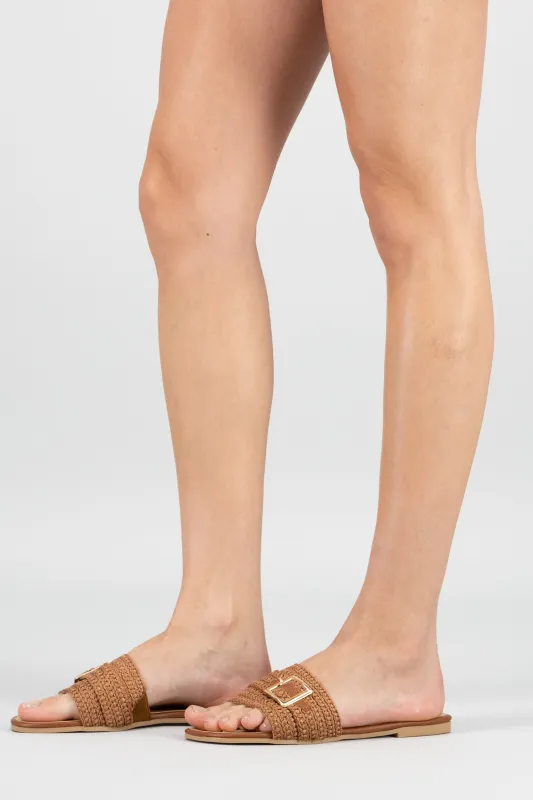 Sandalia mula tejida hebilla sold by Shasa