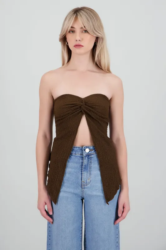 Top strapless nudo sold by Shasa