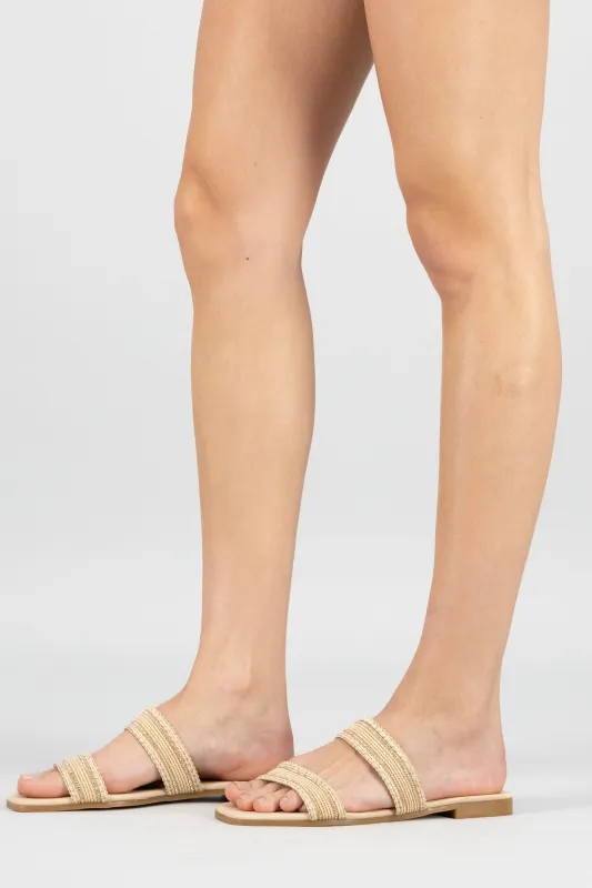 Sandalia mula dos tiras tejido sold by Shasa