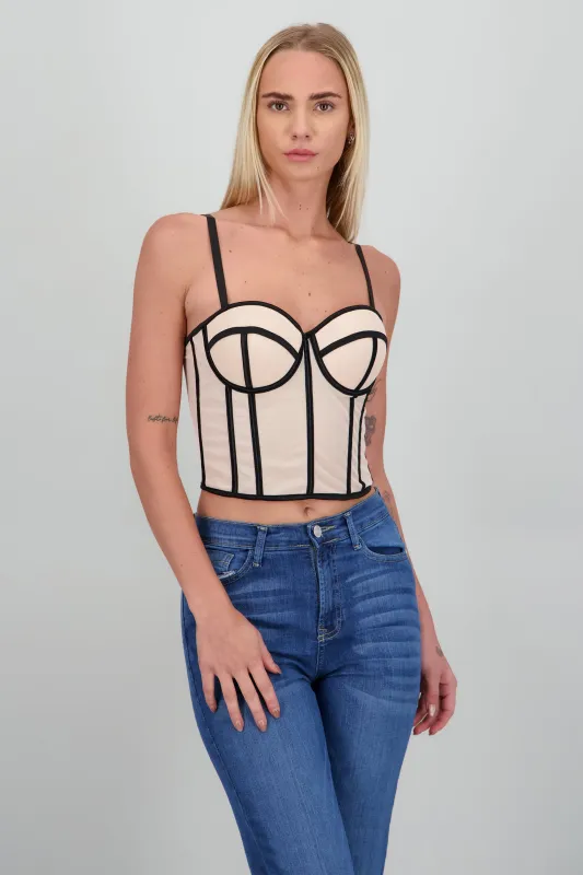 Corste con varillas bies en contraste sold by Shasa