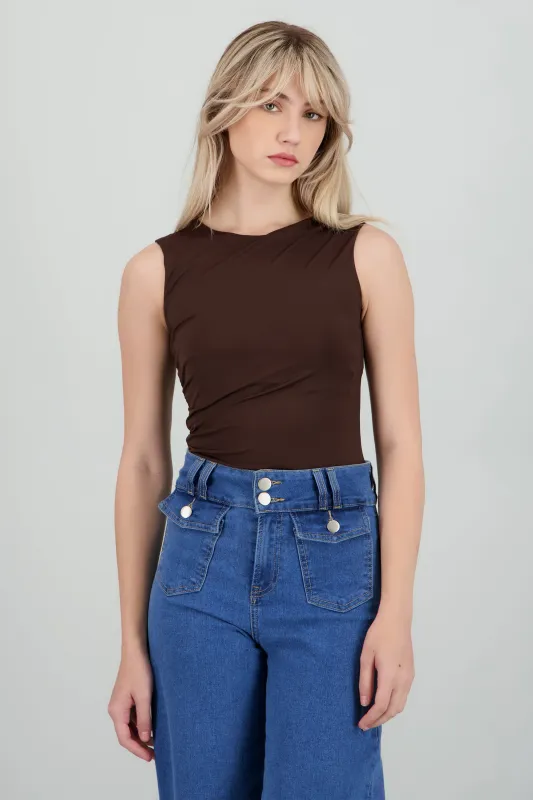 Bodysuit frunce hombro y costado sold by Shasa