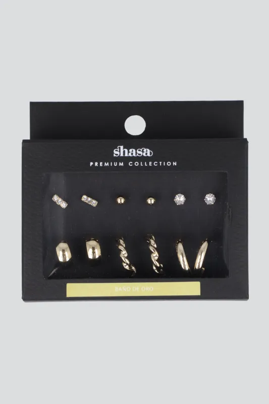 6 PR ARRACADAS TWIST PQ sold by Shasa