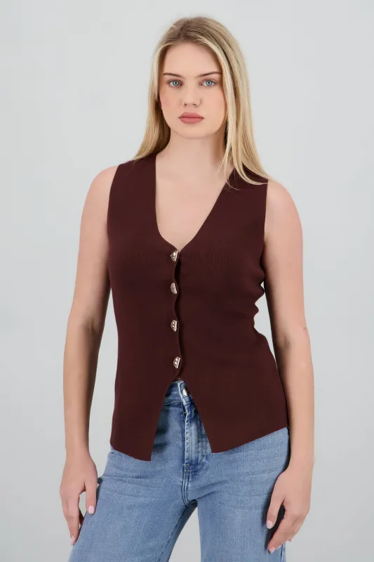 Top tejido con botones sold by Shasa