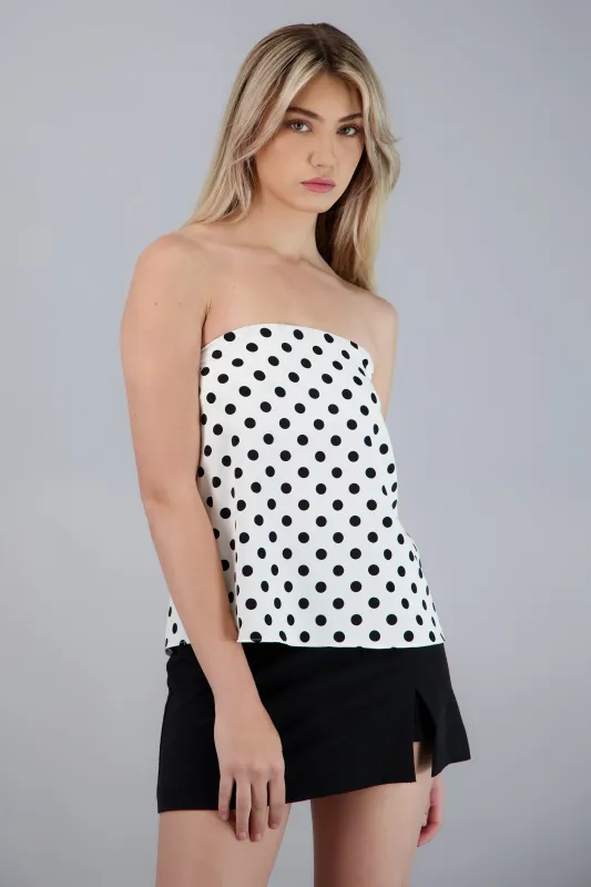 Top strapless polka dot sold by Shasa