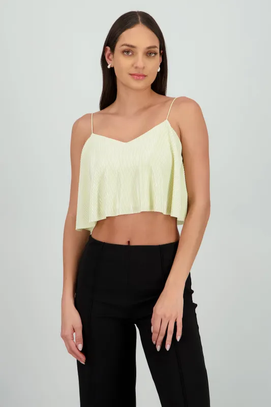 Top Crop Tejido Plisado Tirantes sold by Shasa