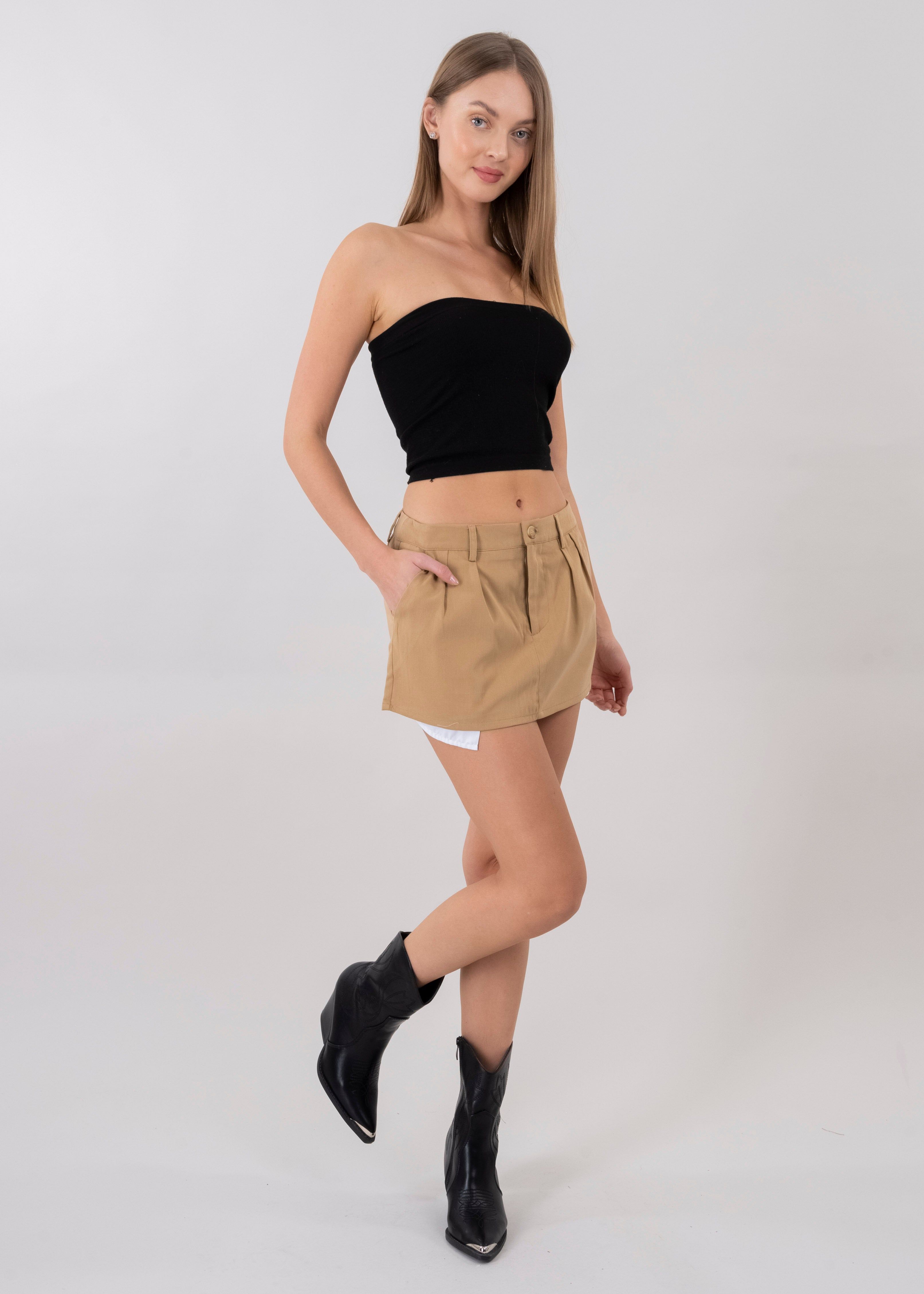 Falda mini doble pinza sold by Shasa