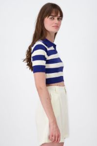 Top Cuello Polo Estampado De Rayas sold by Shasa