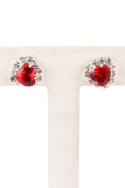 Aretes Piedra Corazones sold by Shasa