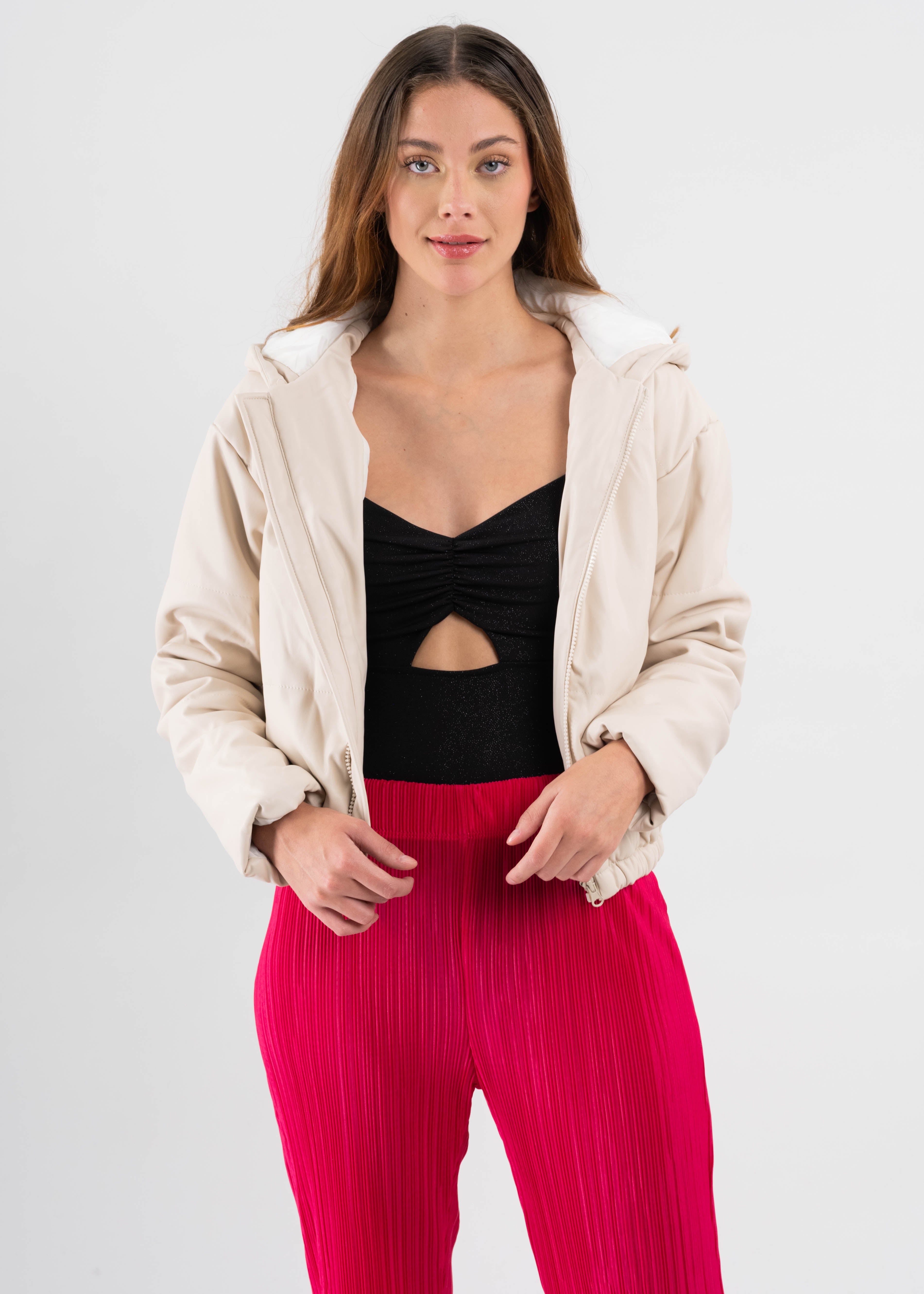 Chamarra Puffer Efecto Piel Gorro sold by Shasa product image thumbnail 5