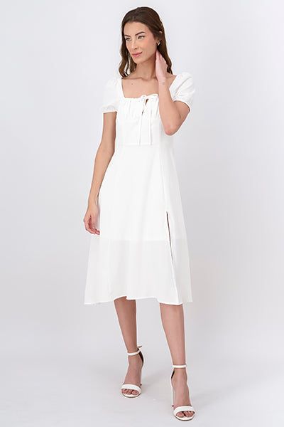 Vestido midi plisado abertura sold by Shasa product image thumbnail 2