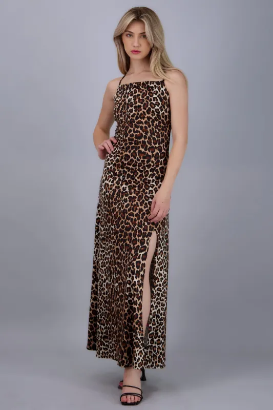 maxi vestido estampado animal print sold by Shasa