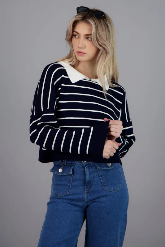 Sueter rayas tipo polo sold by Shasa