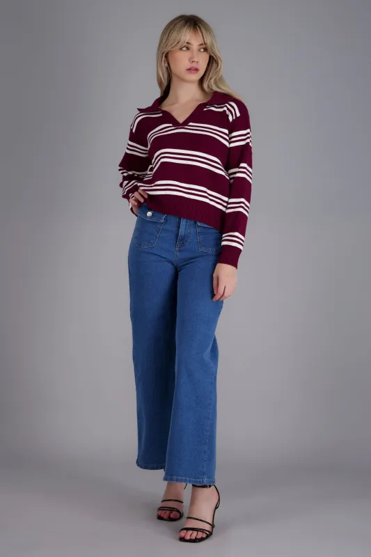 top polo rayas manga larga sold by Shasa