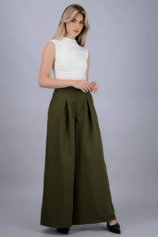 Pantalón ancho con pinzas sold by Shasa