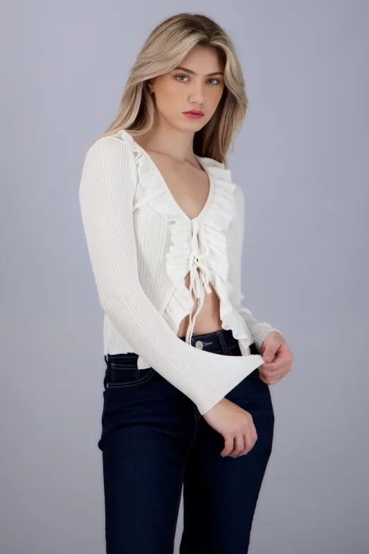 Cardigan ligero detalle olanes sold by Shasa