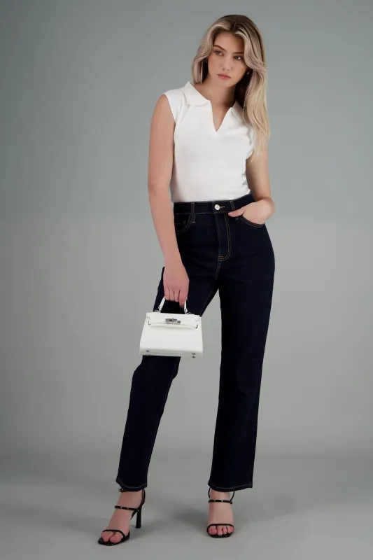 Jeans straight mid rise sold by Shasa