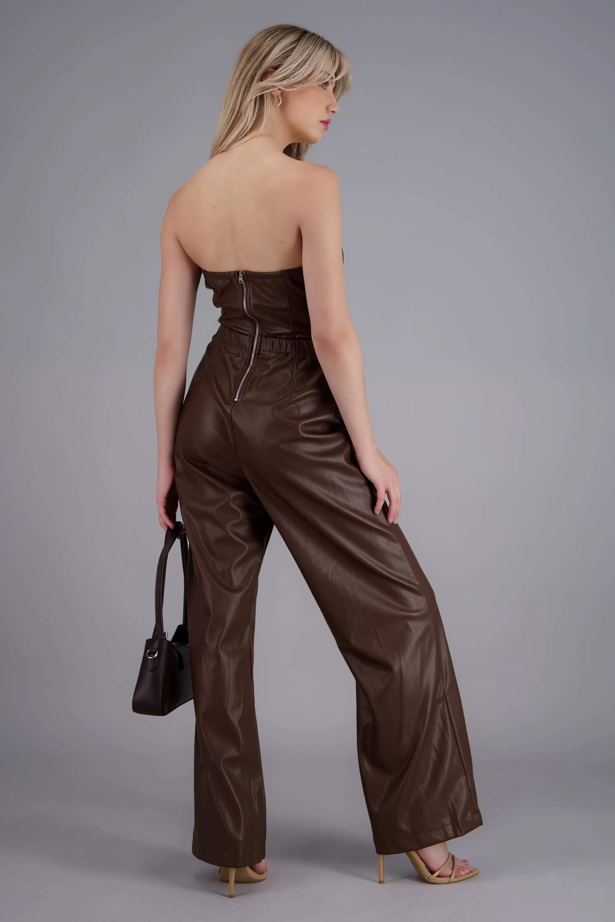 Jumpsuit strapless PU sold by Shasa product image thumbnail 4