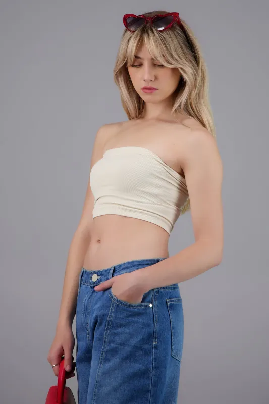 Top Tubo Strapless Rib sold by Shasa