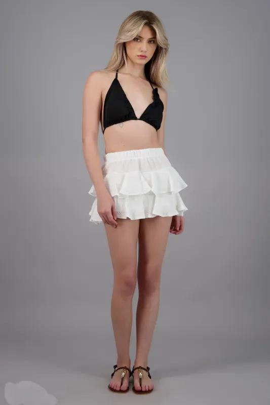 Falda mini dos olanes made by Shasa