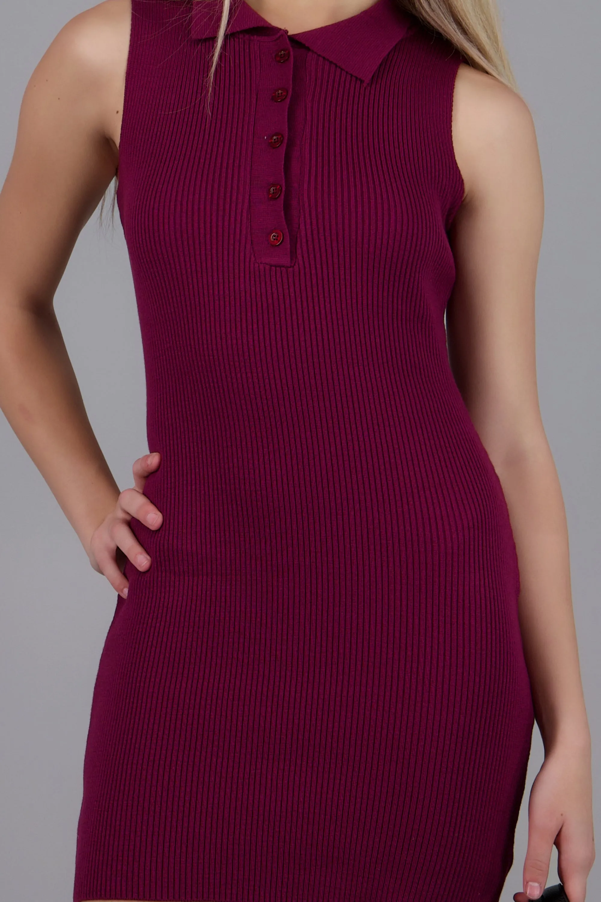 Vestido sin manga cuello polo sold by Shasa product image thumbnail 5