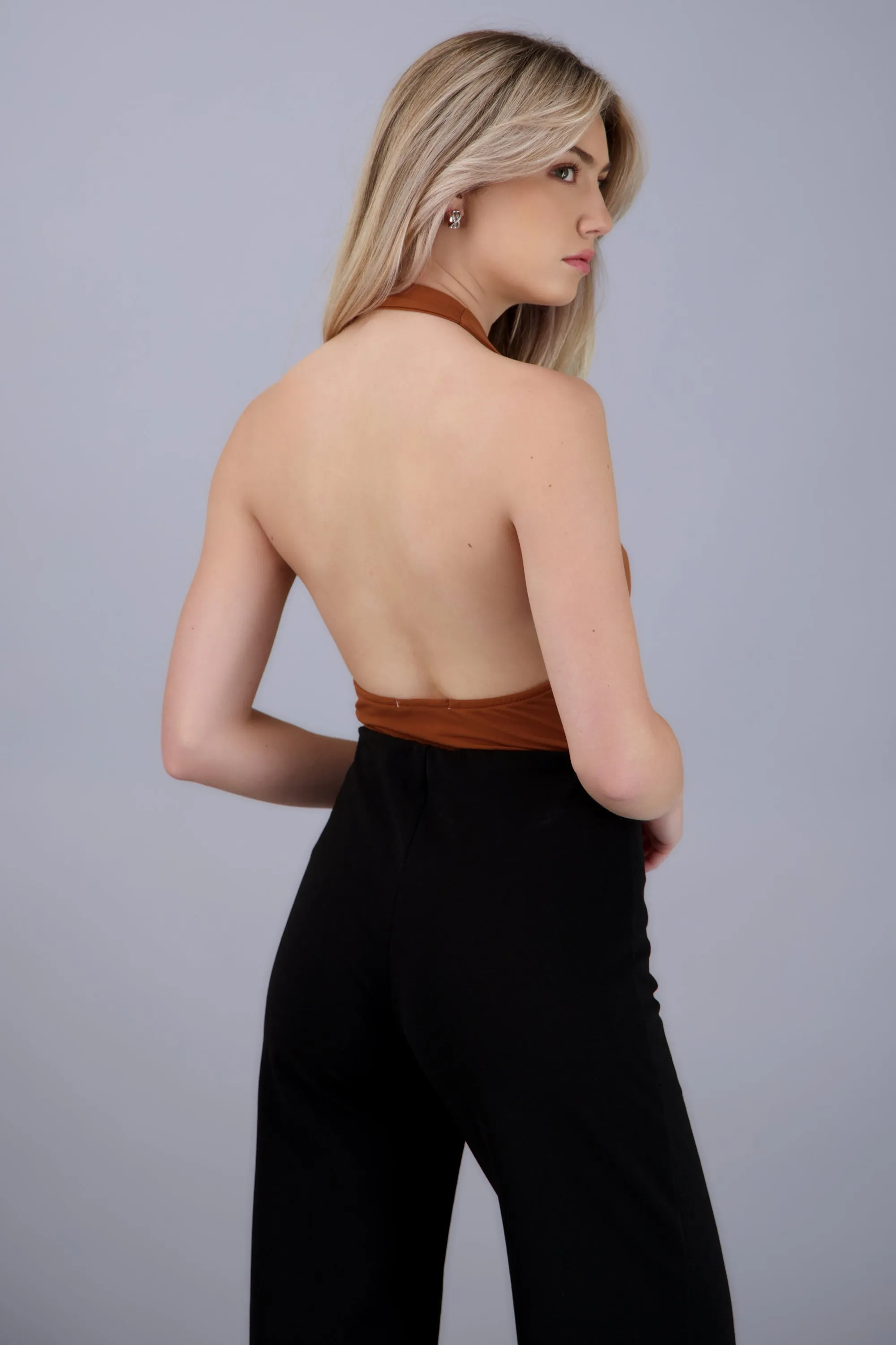 Bodysuit halter escote cascada drapeado sold by Shasa product image thumbnail 3