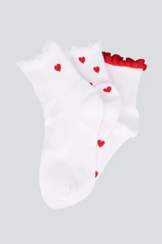 Tripack calcetines olanes detalle corazones sold by Shasa