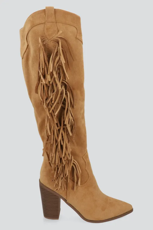 Bota vaqura gamuzina flecos sold by Shasa