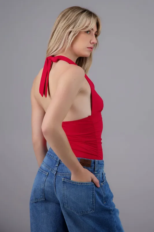 Bodysuit halter drepado en costados sold by Shasa