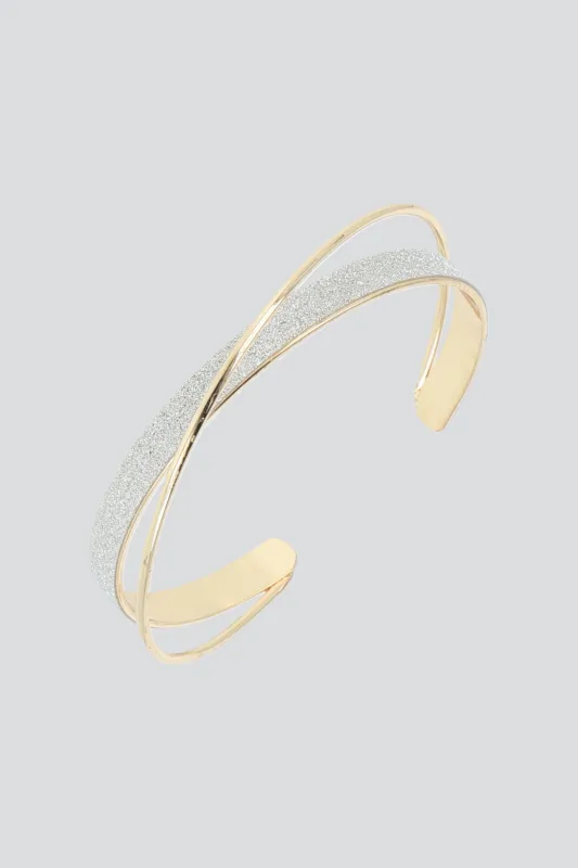 Cuff 2 lineas glitter sold by Shasa