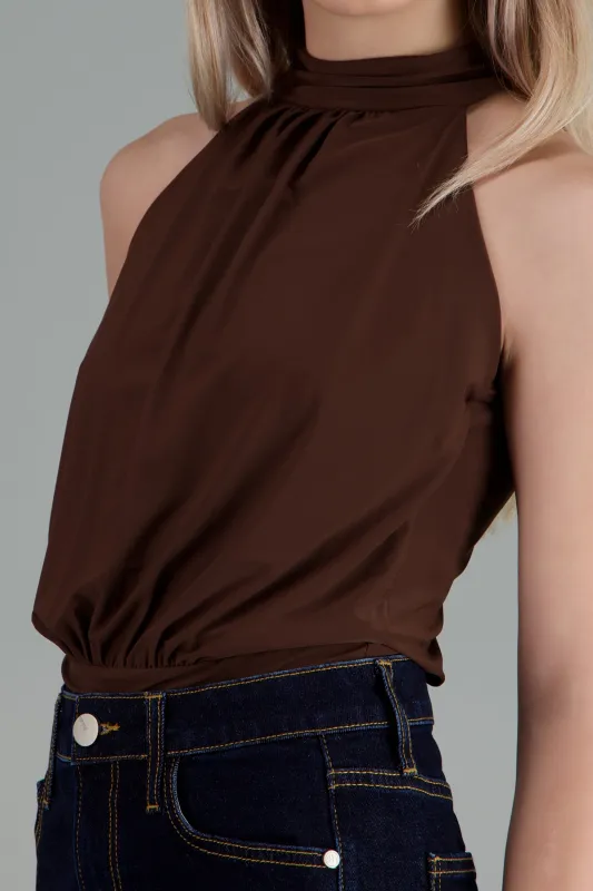 Body halter drapeado sold by Shasa