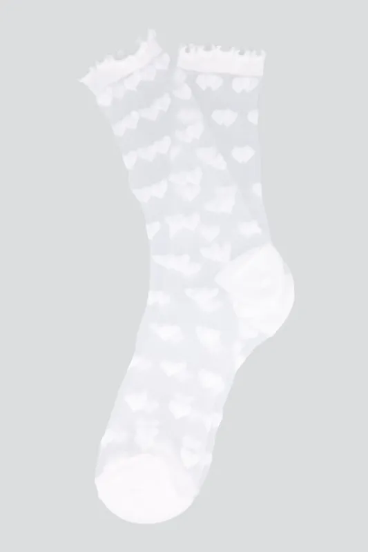 Calcetin corazones mesh sold by Shasa