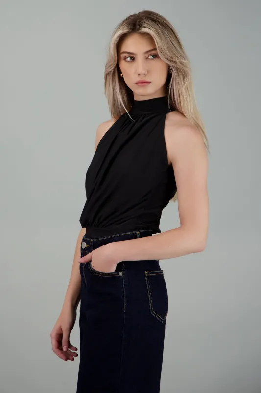 Body halter drapeado sold by Shasa