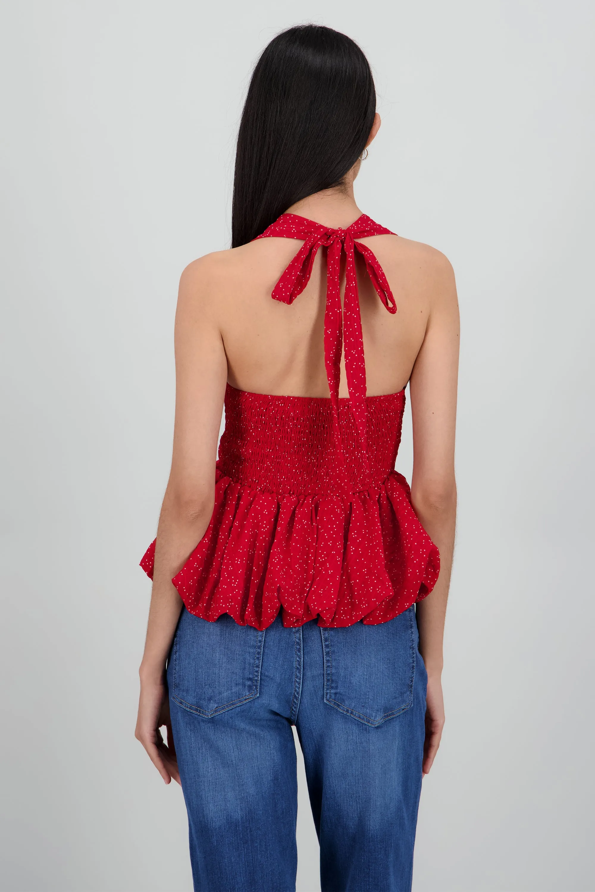 Top halter peplum moteado sold by Shasa product image thumbnail 4