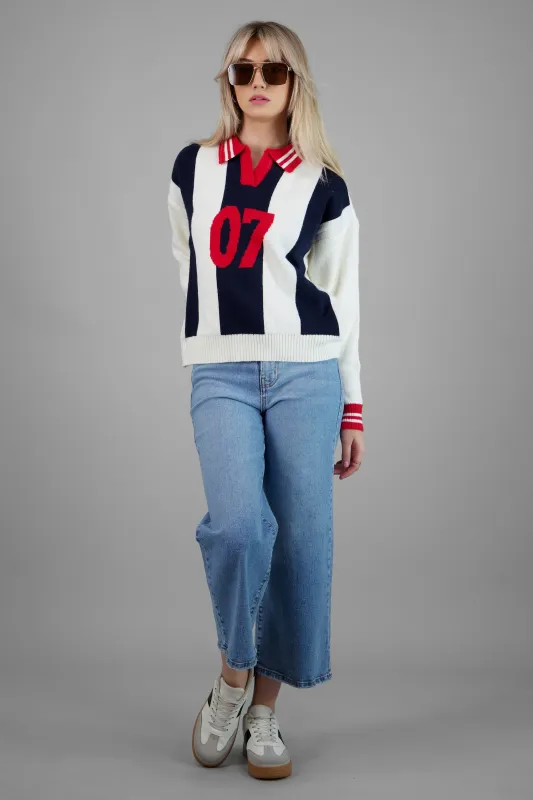 Sueter tipo polo contraste numero sold by Shasa