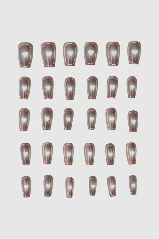 Set 30 uñas corazon efecto ojo de gato sold by Shasa